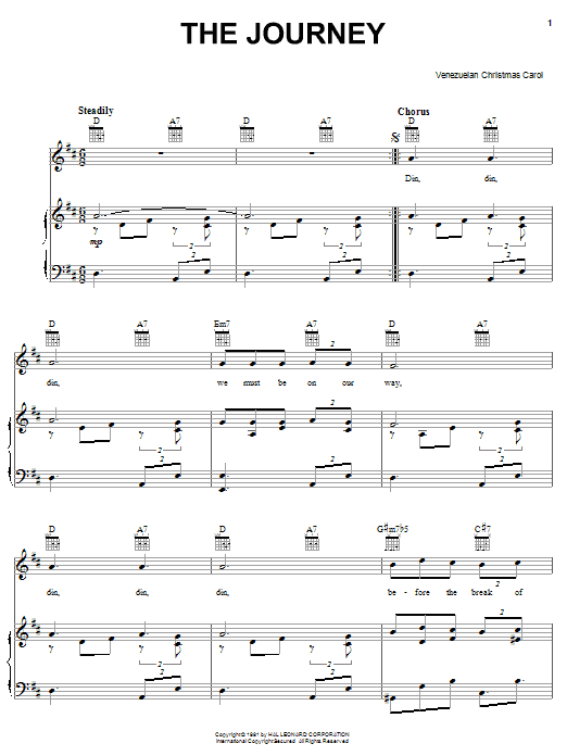 Traditional The Journey Sheet Music Notes & Chords for Piano, Vocal & Guitar (Right-Hand Melody) - Download or Print PDF