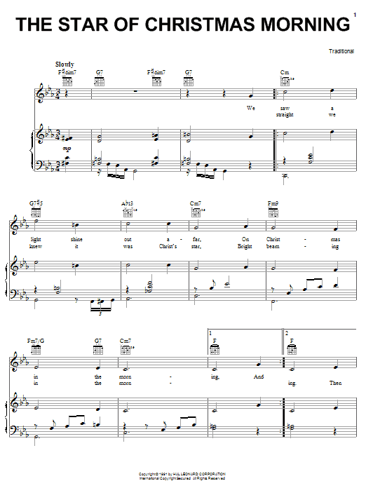 Traditional The Star Of Christmas Morning Sheet Music Notes & Chords for Easy Guitar - Download or Print PDF