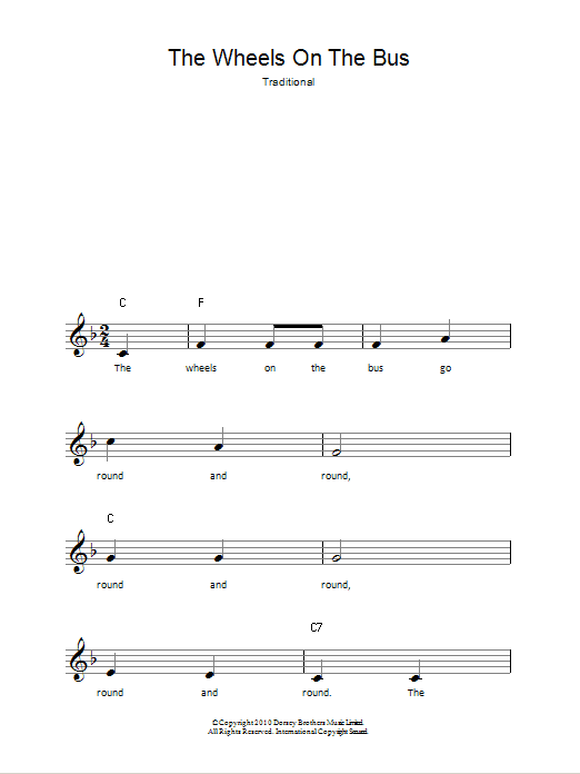 Traditional The Wheels On The Bus Sheet Music Notes & Chords for UkeBuddy - Download or Print PDF