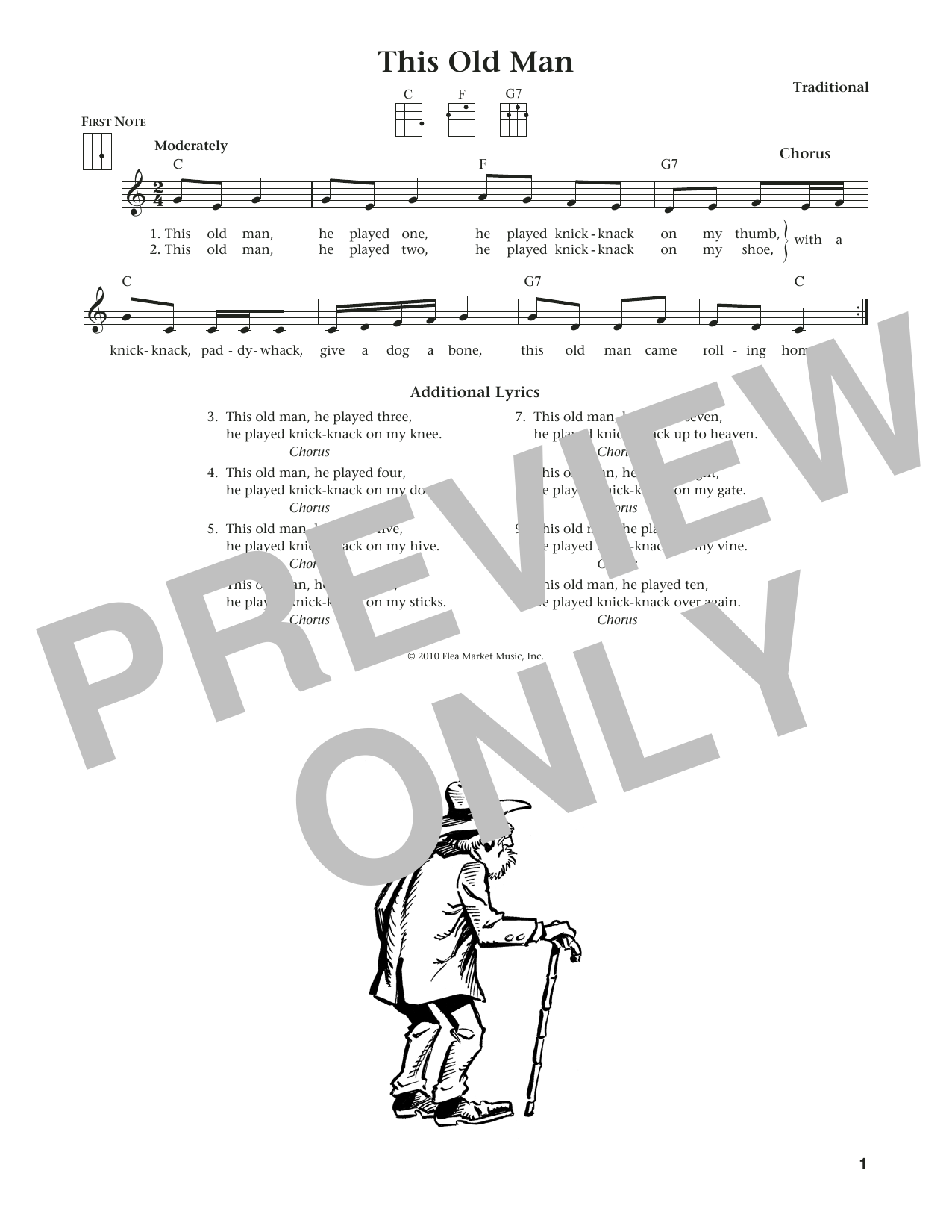 Traditional This Old Man (from The Daily Ukulele) (arr. Liz and Jim Beloff) Sheet Music Notes & Chords for Ukulele - Download or Print PDF
