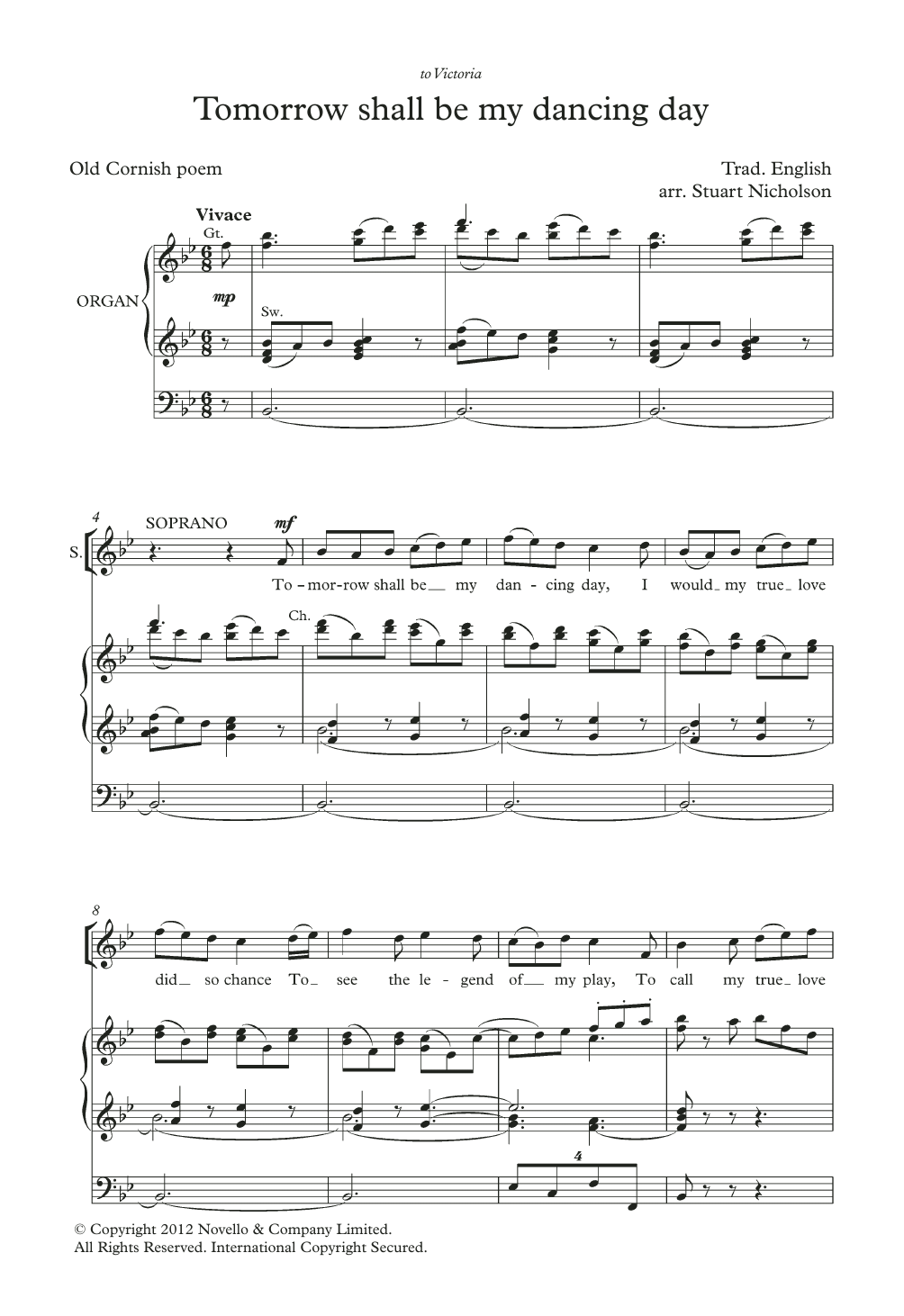 Traditional Tomorrow Shall Be My Dancing Day (arr. Stuart Nicholson) Sheet Music Notes & Chords for SATB Choir - Download or Print PDF