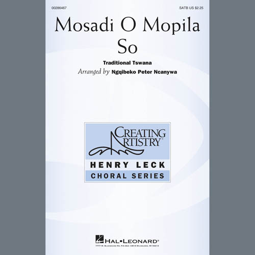 Traditional Tswana, Mosadi O Moplisa So (arr. Peter Ncanywa), SATB Choir