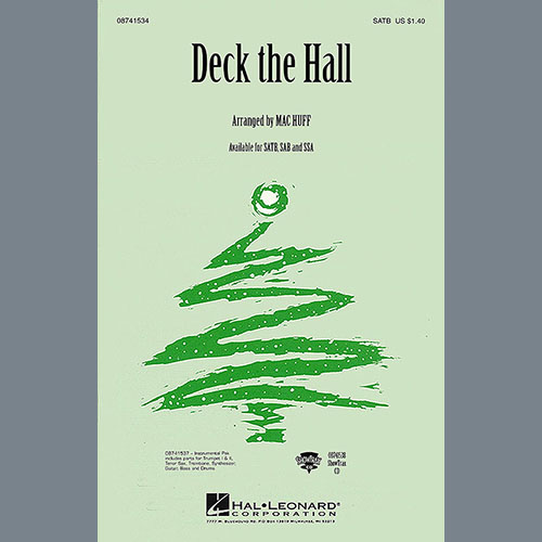 Traditional Welsh Carol, Deck The Hall (arr. Mac Huff), SSA Choir