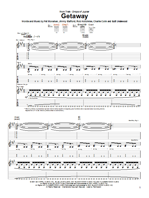 Train Getaway Sheet Music Notes & Chords for Guitar Tab - Download or Print PDF