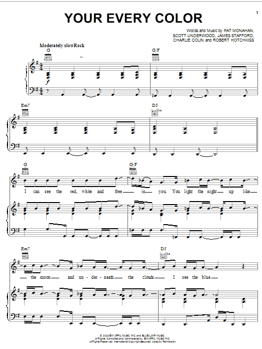 Train Your Every Color Sheet Music Notes & Chords for Piano, Vocal & Guitar (Right-Hand Melody) - Download or Print PDF Train Your Every Color Sheet Music Notes & Chords for Piano, Vocal & Guitar (Right-Hand Melody) - Download or Print PDF