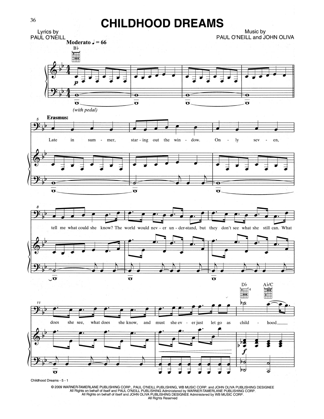 Trans-Siberian Orchestra Childhood Dreams Sheet Music Notes & Chords for Piano, Vocal & Guitar (Right-Hand Melody) - Download or Print PDF