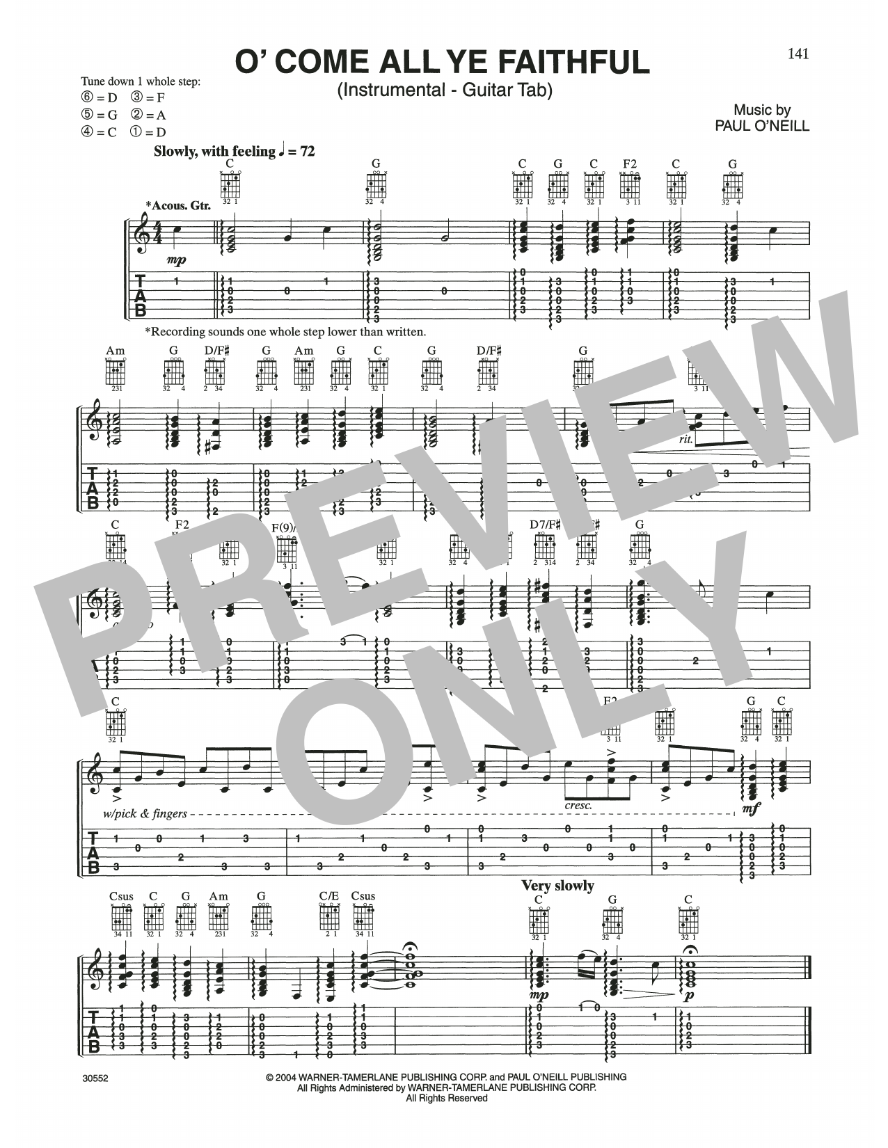 Trans-Siberian Orchestra O' Come All Ye Faithful Sheet Music Notes & Chords for Piano Solo - Download or Print PDF