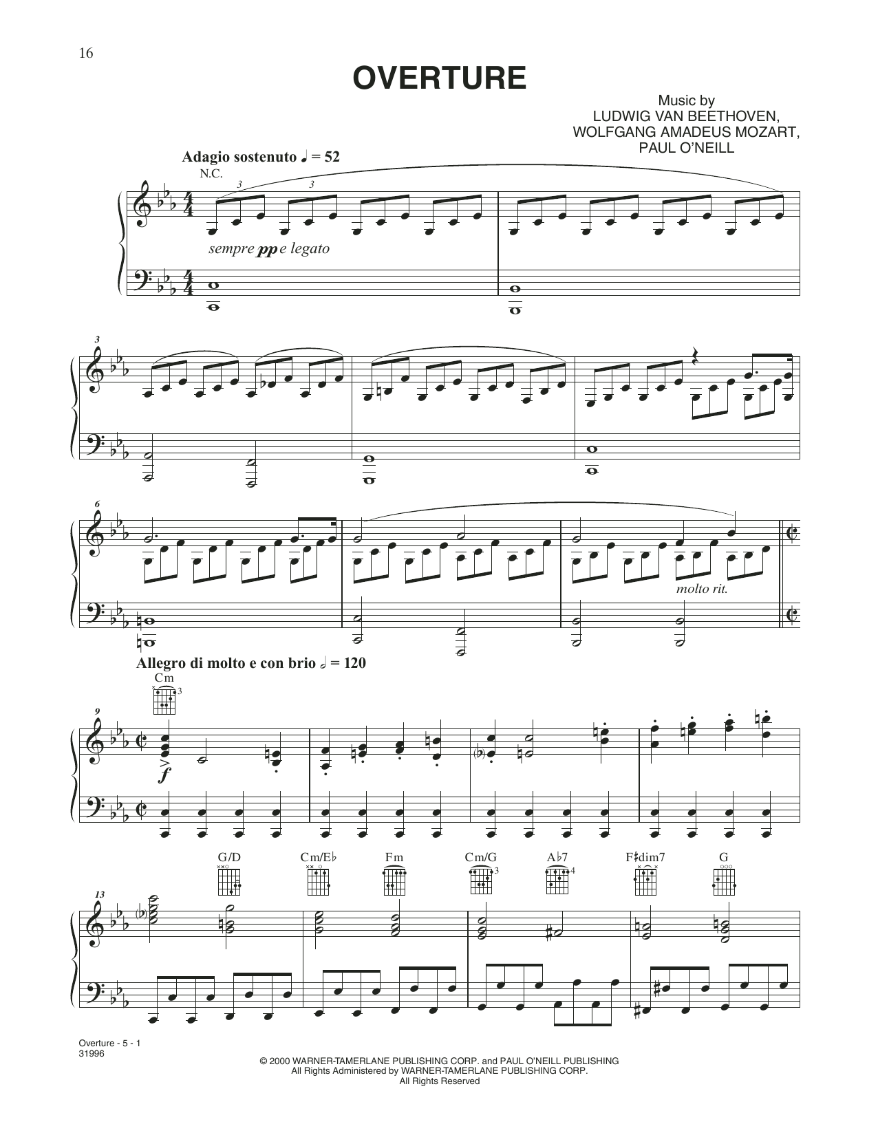 Trans-Siberian Orchestra Overture Sheet Music Notes & Chords for Piano Solo - Download or Print PDF