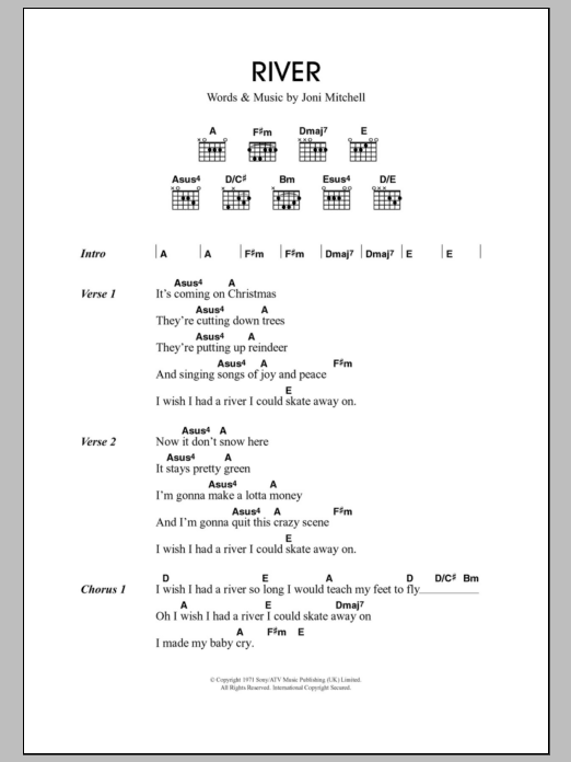 Travis River Sheet Music Notes & Chords for Lyrics & Chords - Download or Print PDF