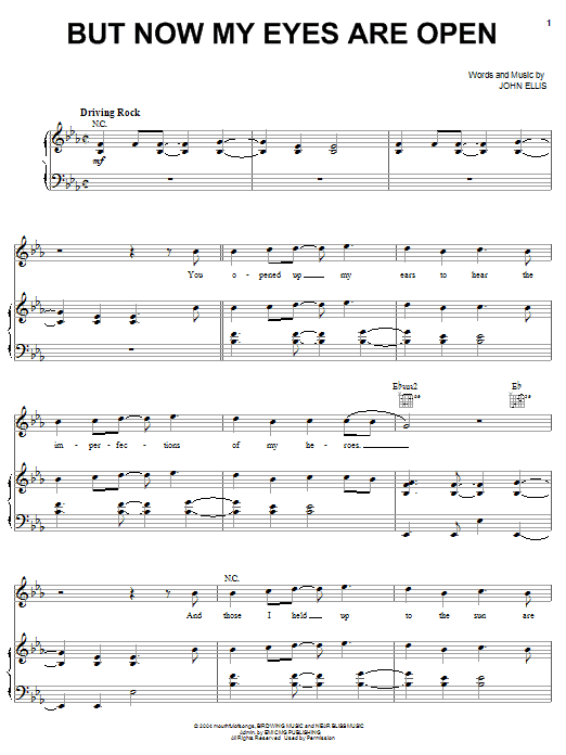 Tree63 But Now My Eyes Are Open Sheet Music Notes & Chords for Piano, Vocal & Guitar (Right-Hand Melody) - Download or Print PDF Tree63 But Now My Eyes Are Open Sheet Music Notes & Chords for Piano, Vocal & Guitar (Right-Hand Melody) - Download or Print PDF