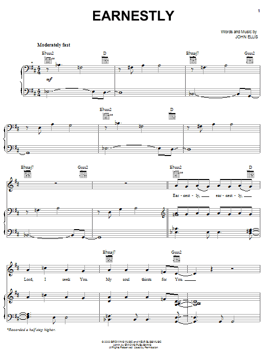Tree63 Earnestly Sheet Music Notes & Chords for Piano, Vocal & Guitar (Right-Hand Melody) - Download or Print PDF Tree63 Earnestly Sheet Music Notes & Chords for Piano, Vocal & Guitar (Right-Hand Melody) - Download or Print PDF