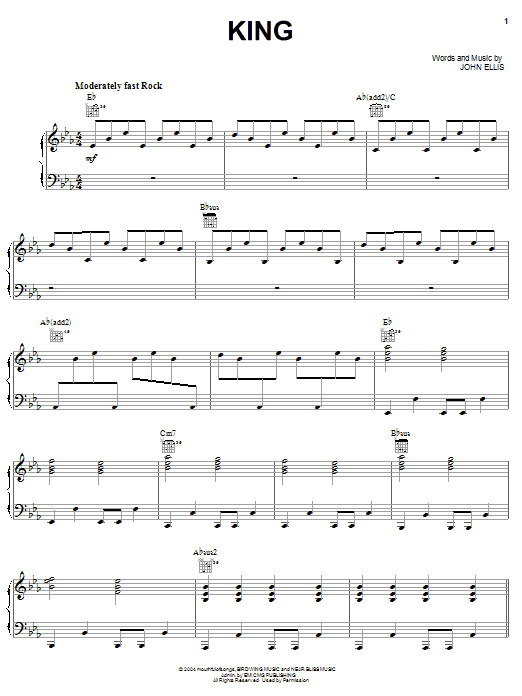 Tree63 King Sheet Music Notes & Chords for Piano, Vocal & Guitar (Right-Hand Melody) - Download or Print PDF Tree63 King Sheet Music Notes & Chords for Piano, Vocal & Guitar (Right-Hand Melody) - Download or Print PDF