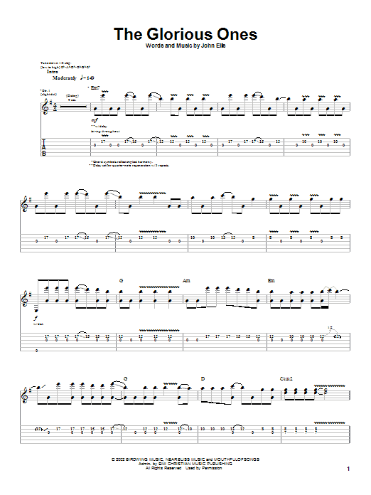 Tree63 The Glorious Ones Sheet Music Notes & Chords for Guitar Tab - Download or Print PDF Tree63 The Glorious Ones Sheet Music Notes & Chords for Guitar Tab - Download or Print PDF