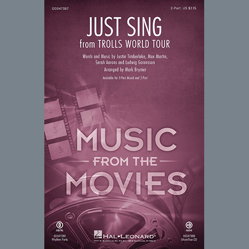 Trolls World Tour Cast, Just Sing (from Trolls World Tour) (arr. Mark Brymer), 3-Part Mixed Choir