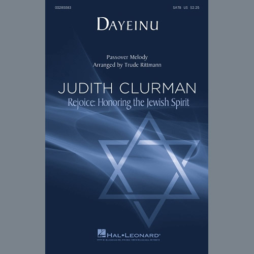 Trude Rittmann, Dayeinu, SATB Choir