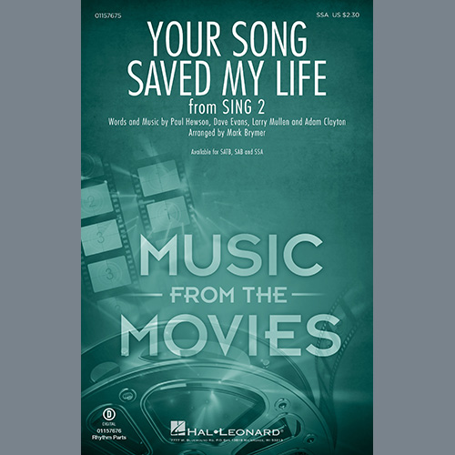 U2, Your Song Saved My Life (from Sing 2) (arr. Mark Brymer), SSA Choir