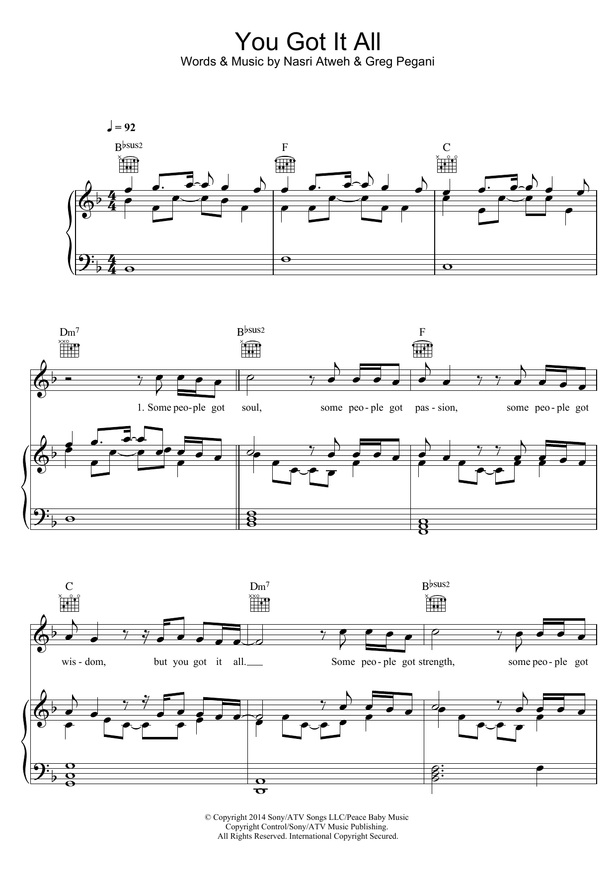 Union J You Got It All Sheet Music Notes & Chords for 5-Finger Piano - Download or Print PDF