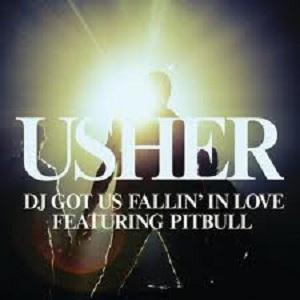 Usher featuring Pitbull, DJ Got Us Fallin' In Love, Piano, Vocal & Guitar (Right-Hand Melody)