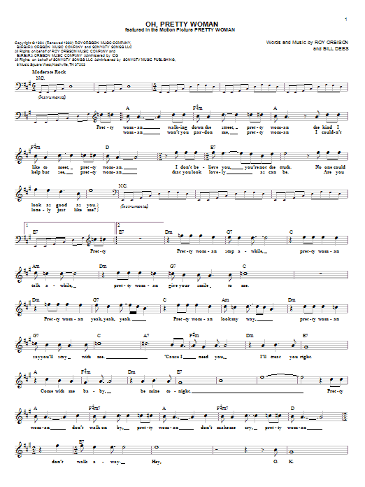 Van Halen Oh, Pretty Woman Sheet Music Notes & Chords for Guitar Tab - Download or Print PDF