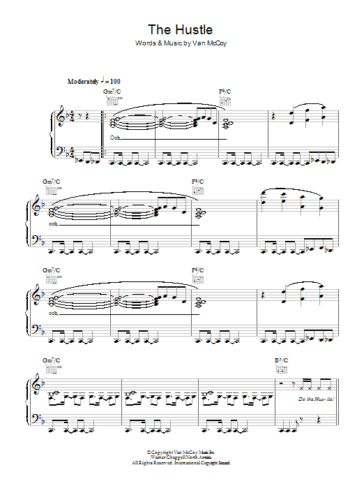 Van McCoy The Hustle Sheet Music Notes & Chords for Xylophone Solo - Download or Print PDF