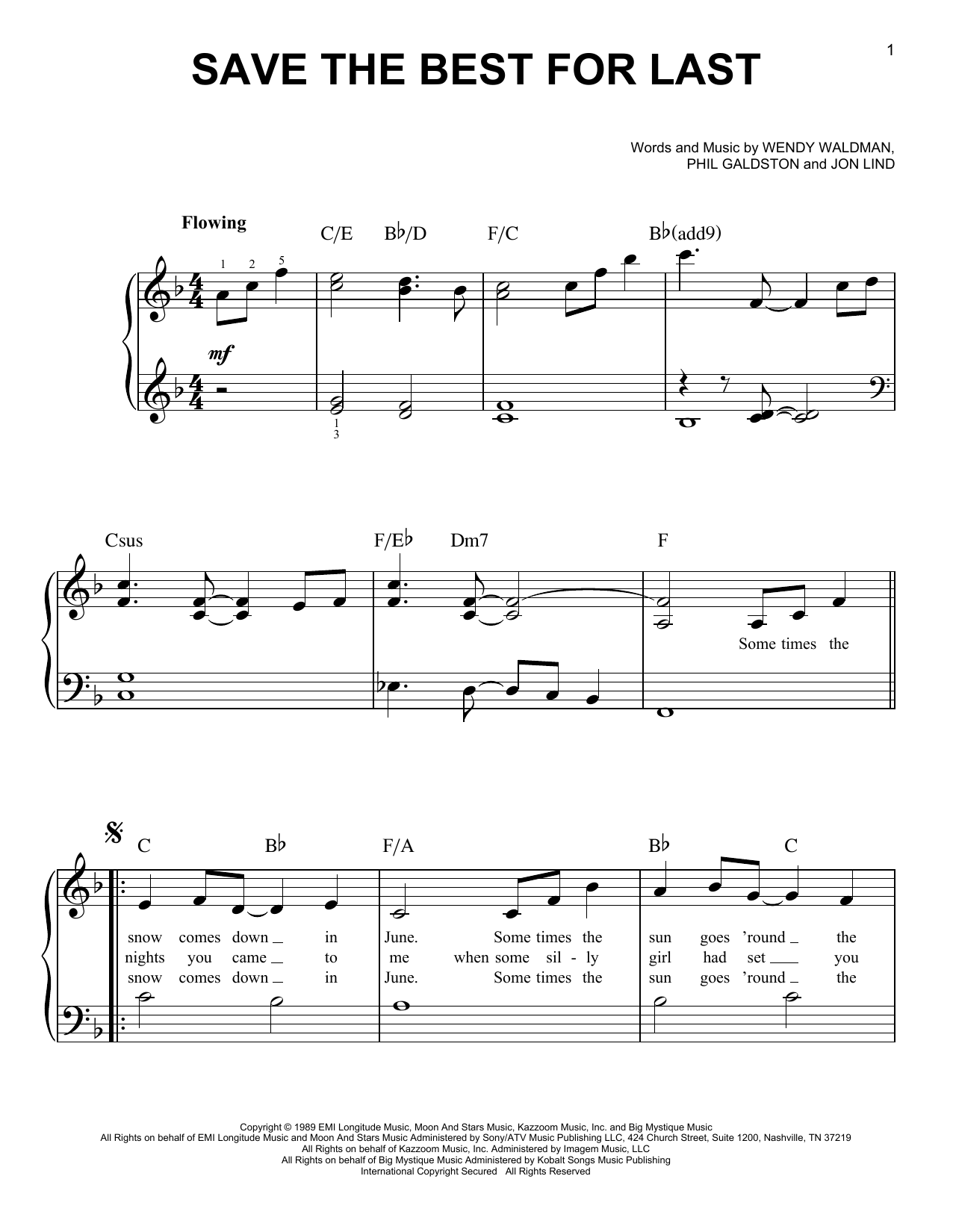 Vanessa Williams Save The Best For Last Sheet Music Notes & Chords for Vocal Pro + Piano/Guitar - Download or Print PDF