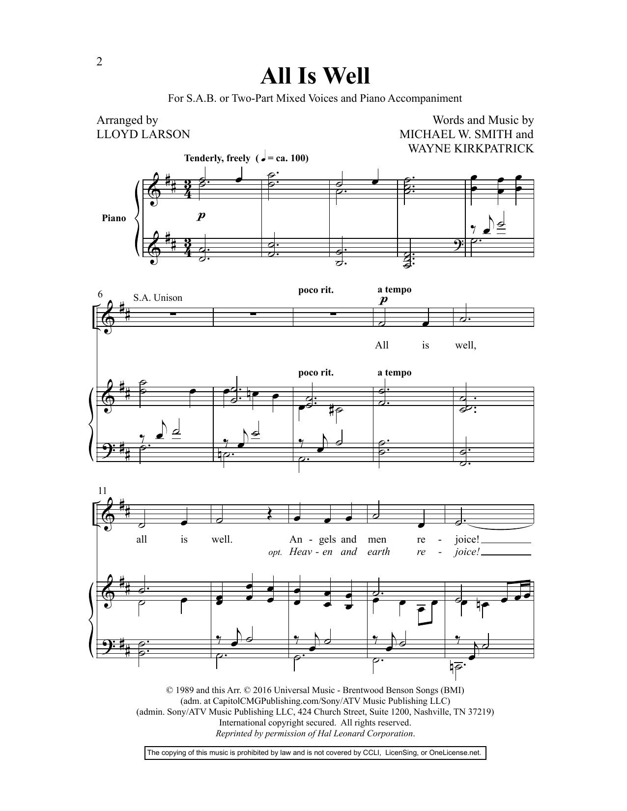 Various Easy Settings III Sheet Music Notes & Chords for Choir - Download or Print PDF