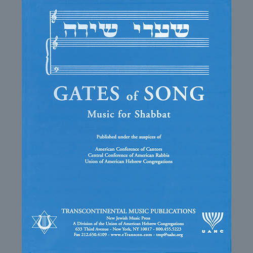Various Various, Gates Of Song (Music For Shabbat), Piano & Vocal