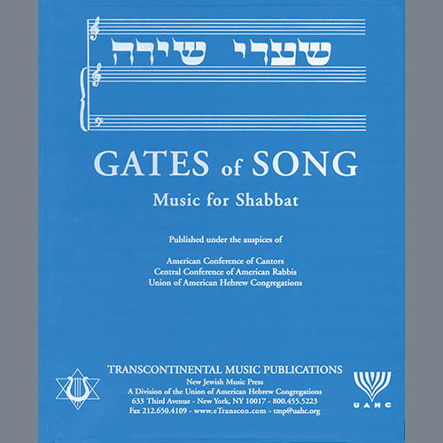 Various, Gates Of Song (Music For Shabbat), Piano & Vocal