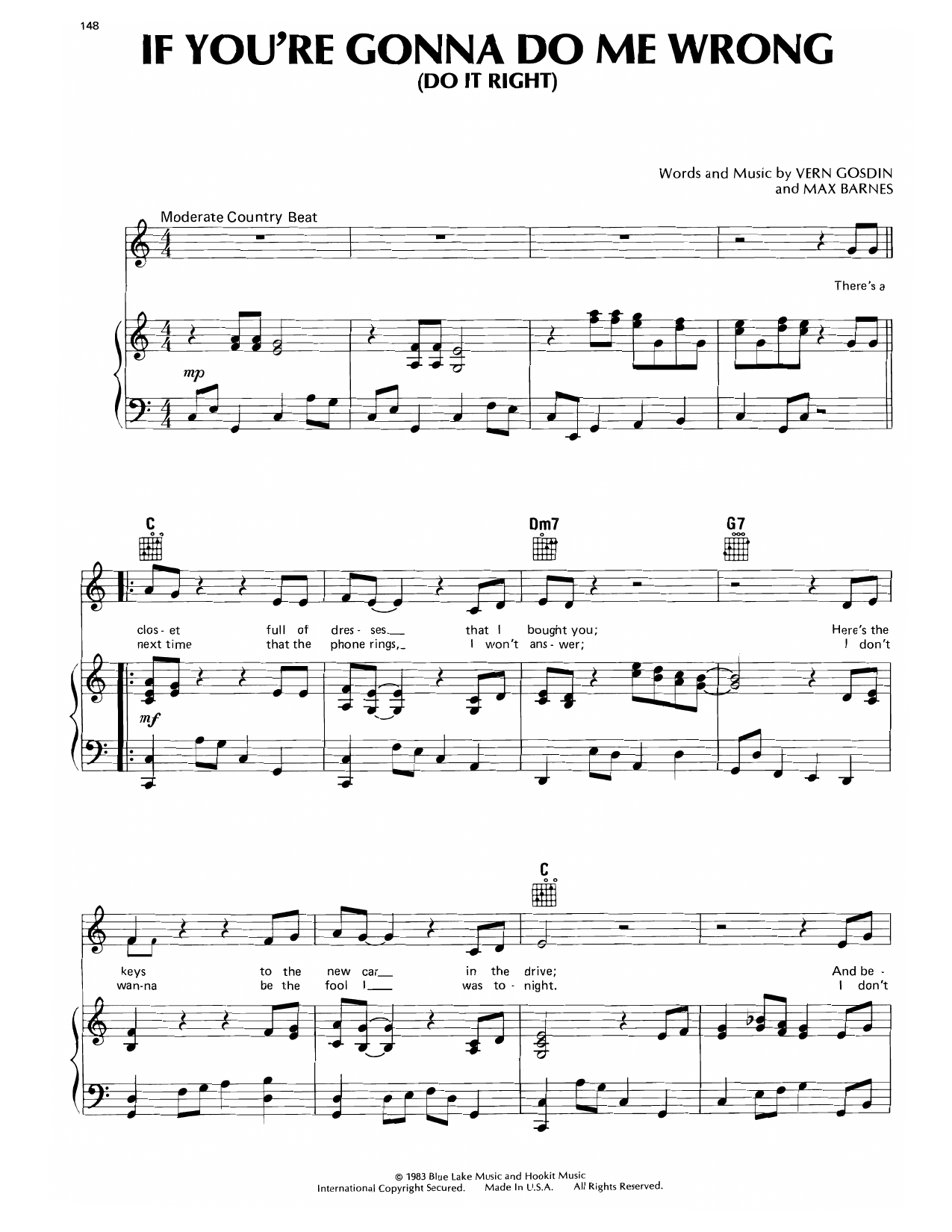 Various If You're Gonna Do Me Wrong (Do It Right) Sheet Music Notes & Chords for Piano, Vocal & Guitar Chords (Right-Hand Melody) - Download or Print PDF