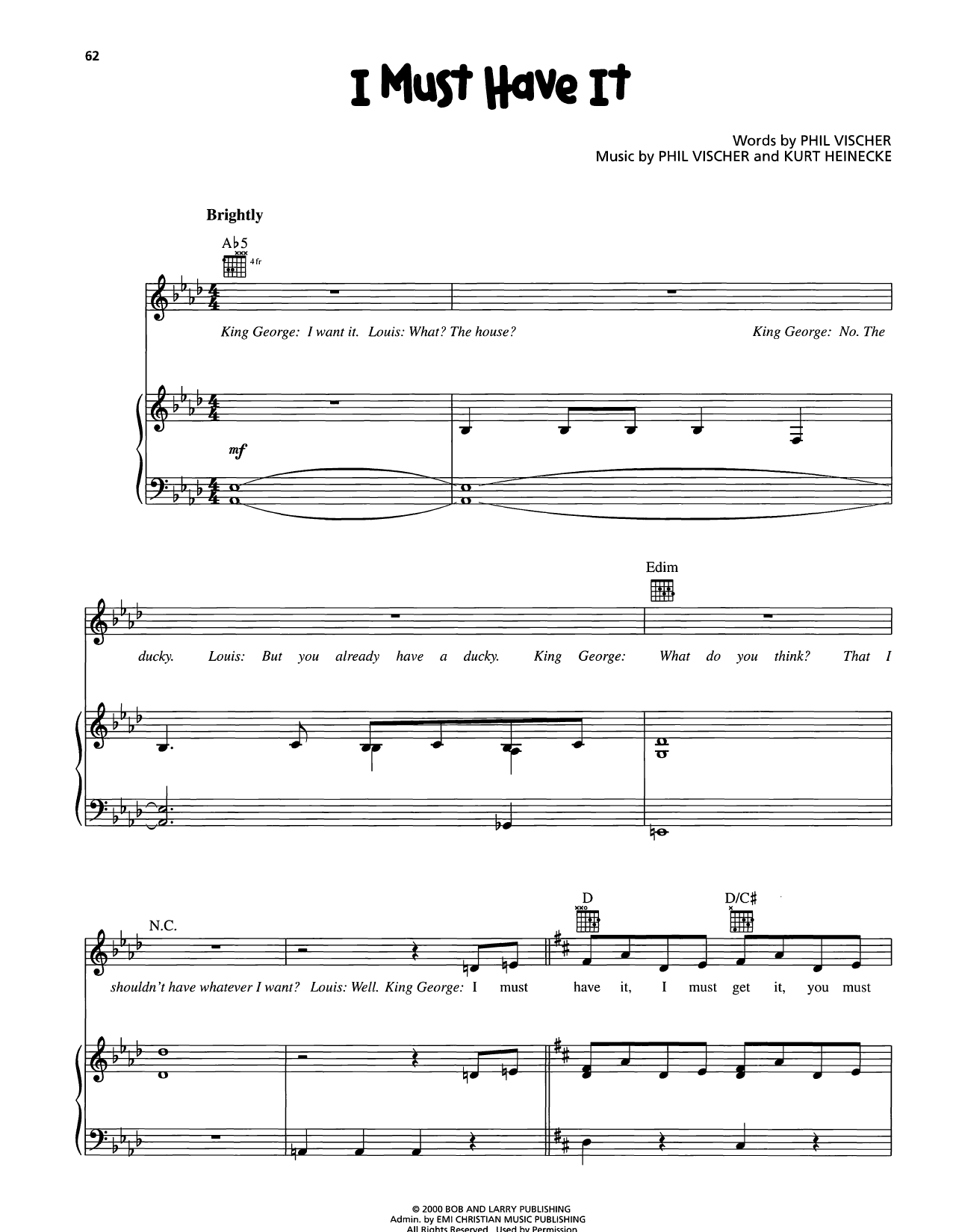 VeggieTales I Must Have It Sheet Music Notes & Chords for Piano, Vocal & Guitar Chords (Right-Hand Melody) - Download or Print PDF