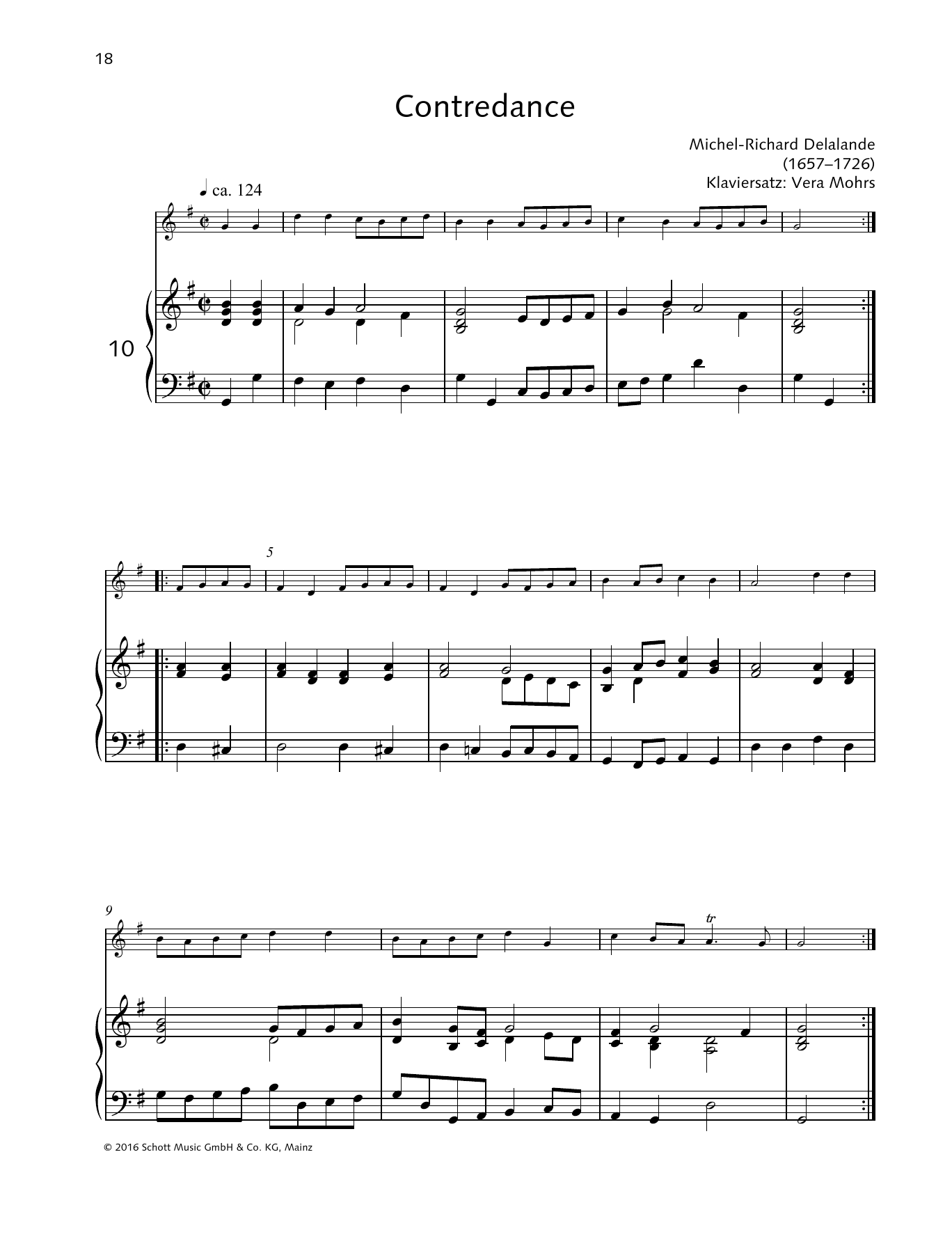 Vera Mohrs Contredance Sheet Music Notes & Chords for Woodwind Solo - Download or Print PDF