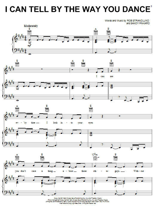 Vern Gosdin I Can Tell By The Way You Dance (How You're Gonna Love Me Tonight) Sheet Music Notes & Chords for Piano, Vocal & Guitar (Right-Hand Melody) - Download or Print PDF
