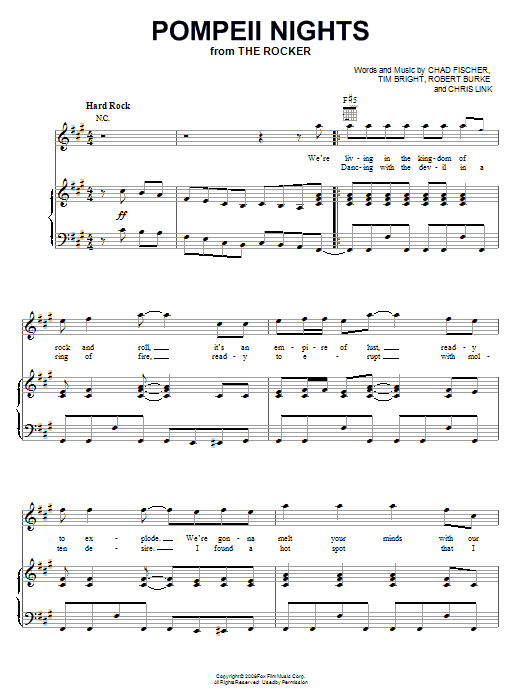 Vesuvius Pompeii Nights Sheet Music Notes & Chords for Piano, Vocal & Guitar (Right-Hand Melody) - Download or Print PDF Vesuvius Pompeii Nights Sheet Music Notes & Chords for Piano, Vocal & Guitar (Right-Hand Melody) - Download or Print PDF