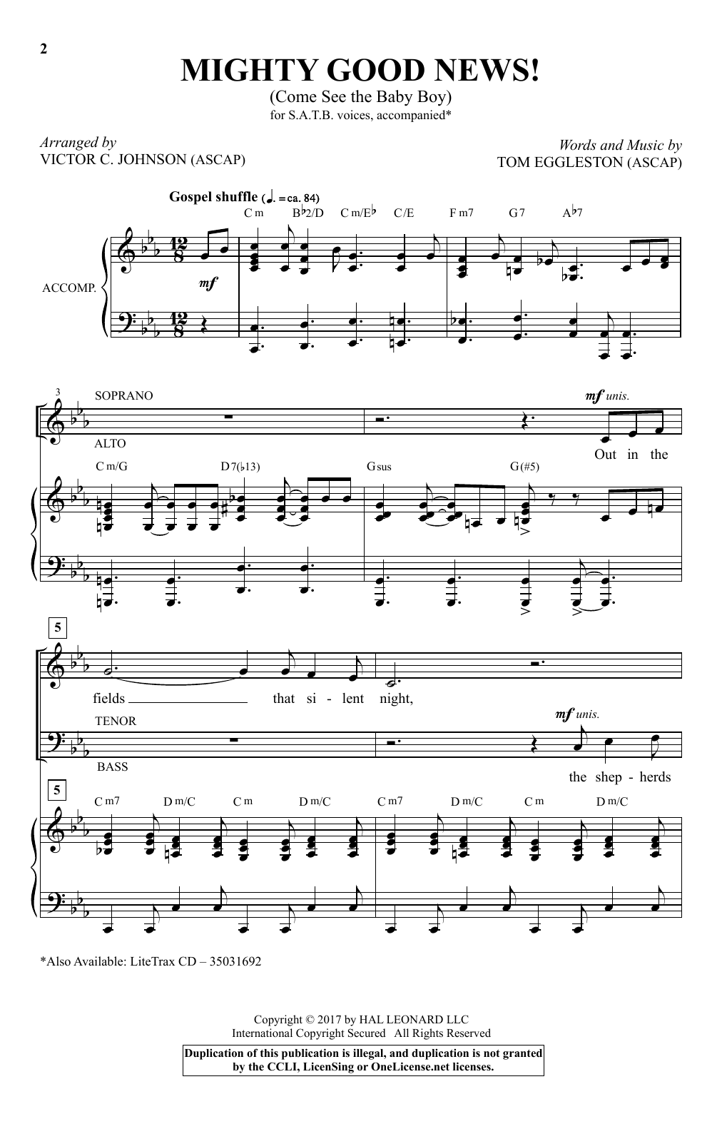 Victor C. Johnson Mighty Good News! (Come See The Baby Boy) Sheet Music Notes & Chords for SATB - Download or Print PDF