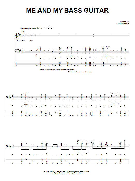 Victor Wooten Me And My Bass Guitar Sheet Music Notes & Chords for Guitar Tab - Download or Print PDF