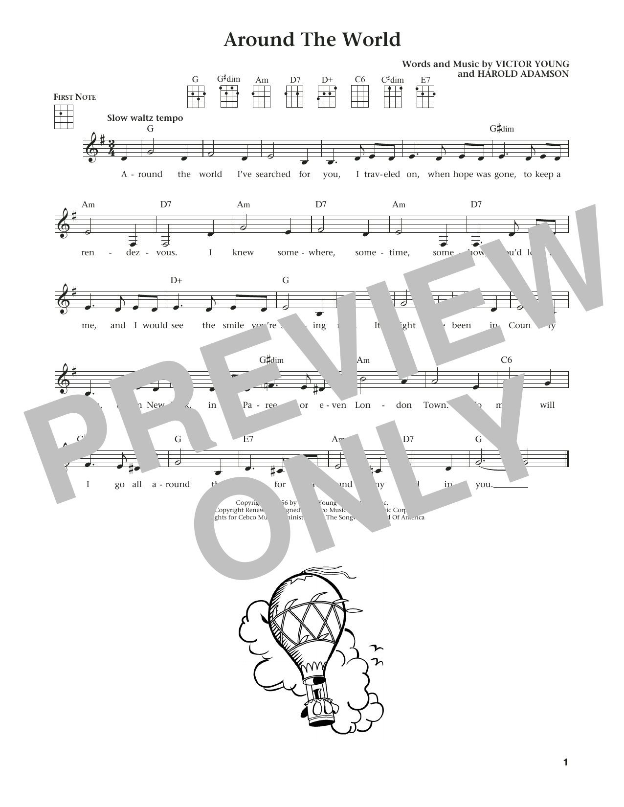 Victor Young Around The World (from The Daily Ukulele) (arr. Liz and Jim Beloff) Sheet Music Notes & Chords for Ukulele - Download or Print PDF