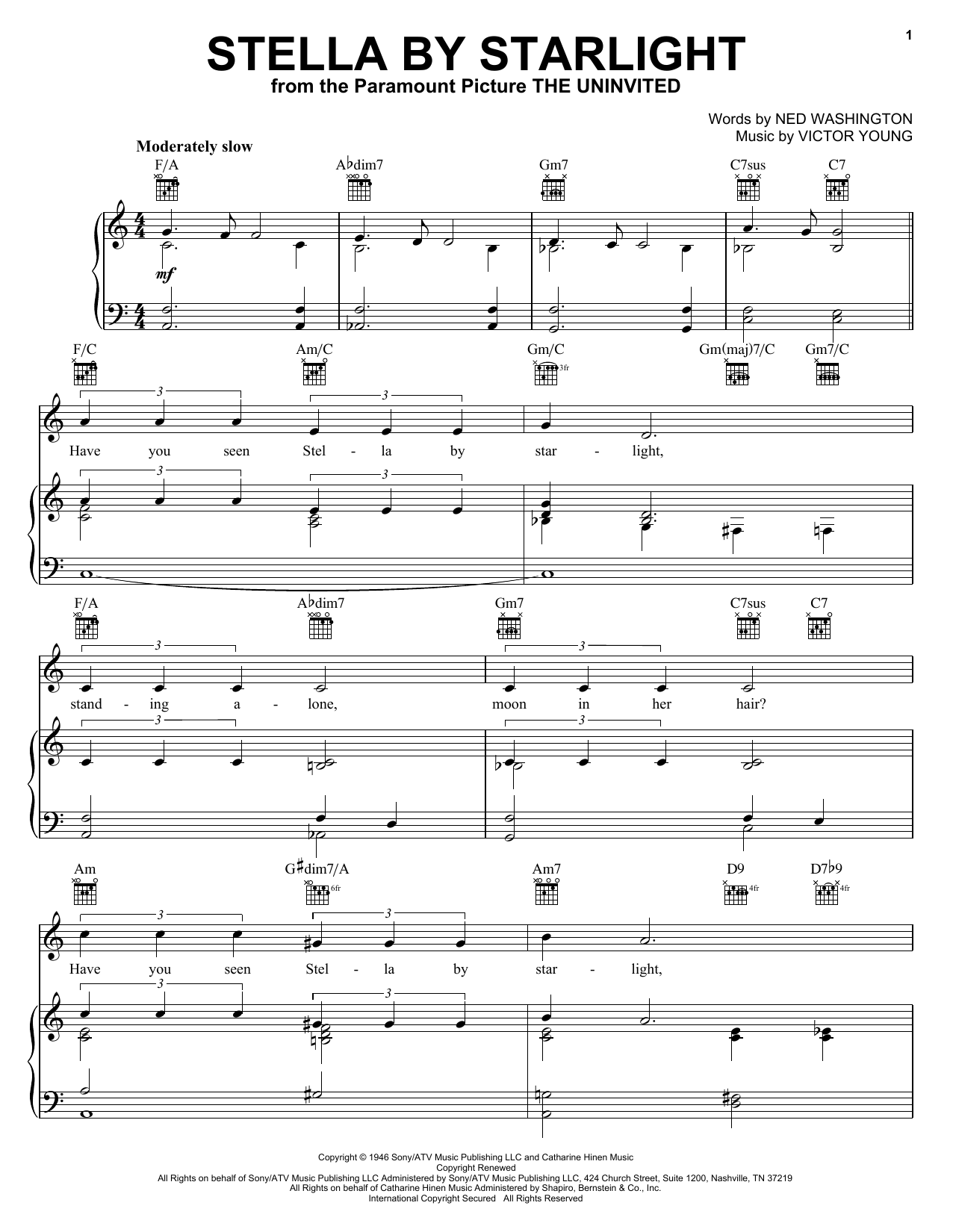 Victor Young Stella By Starlight Sheet Music Notes & Chords for Guitar Tab - Download or Print PDF