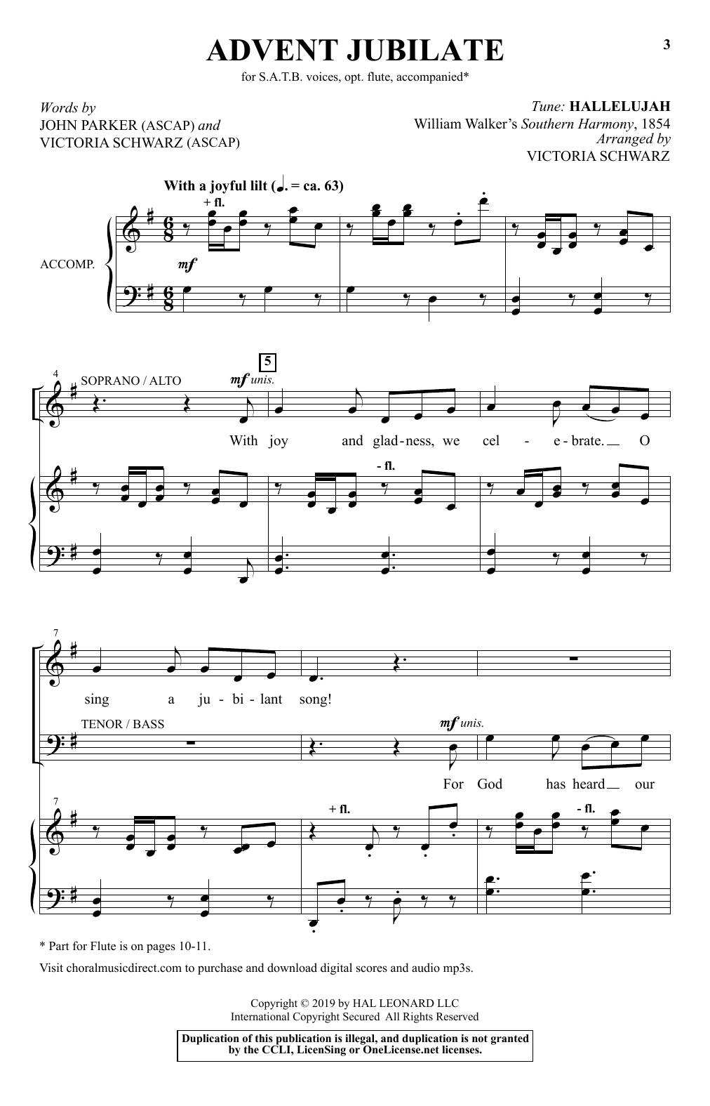 Victoria Schwarz Advent Jubilate Sheet Music Notes & Chords for Choir - Download or Print PDF