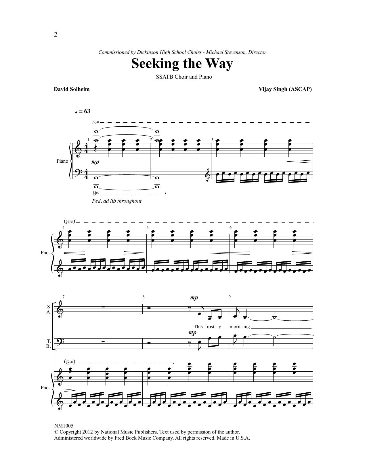 Vijay Singh Seeking The Way Sheet Music Notes & Chords for SATB Choir - Download or Print PDF