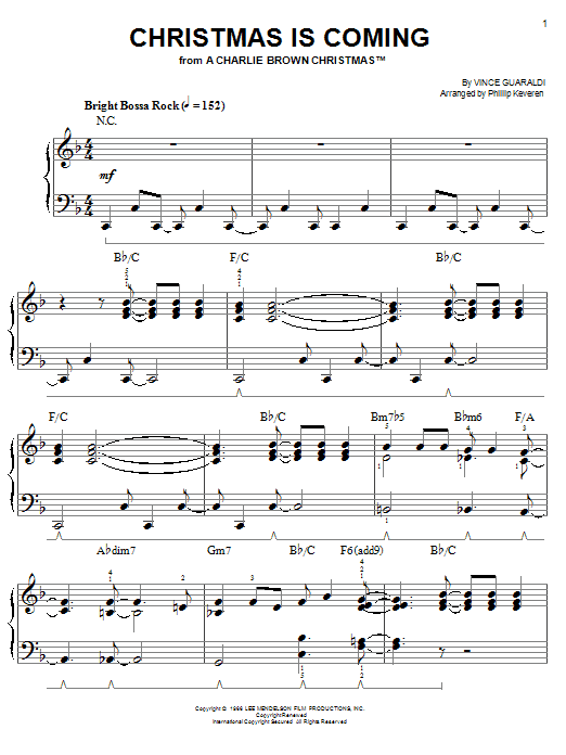 Phillip Keveren Christmas Is Coming Sheet Music Notes & Chords for Piano - Download or Print PDF