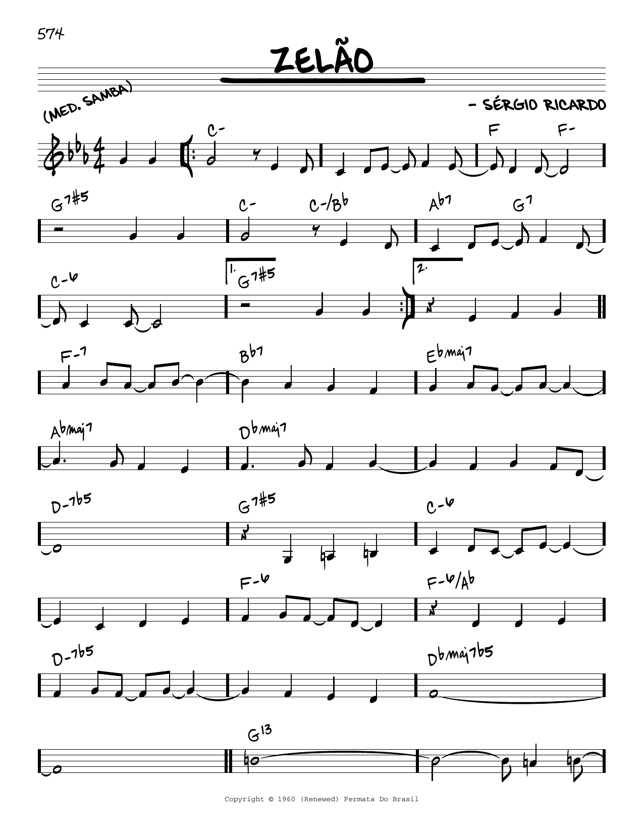 Vince Guaraldi Zelao Sheet Music Notes & Chords for Real Book – Melody & Chords - Download or Print PDF