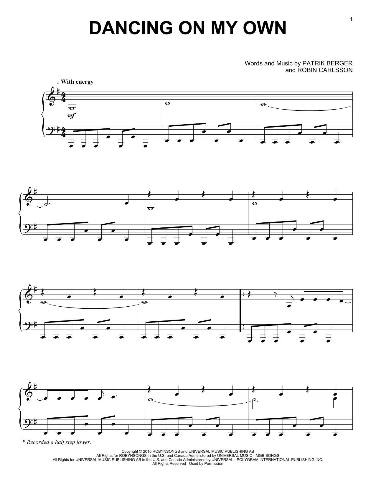 Vitamin String Quartet Dancing On My Own (from the Netflix series Bridgerton) Sheet Music Notes & Chords for Piano Solo - Download or Print PDF