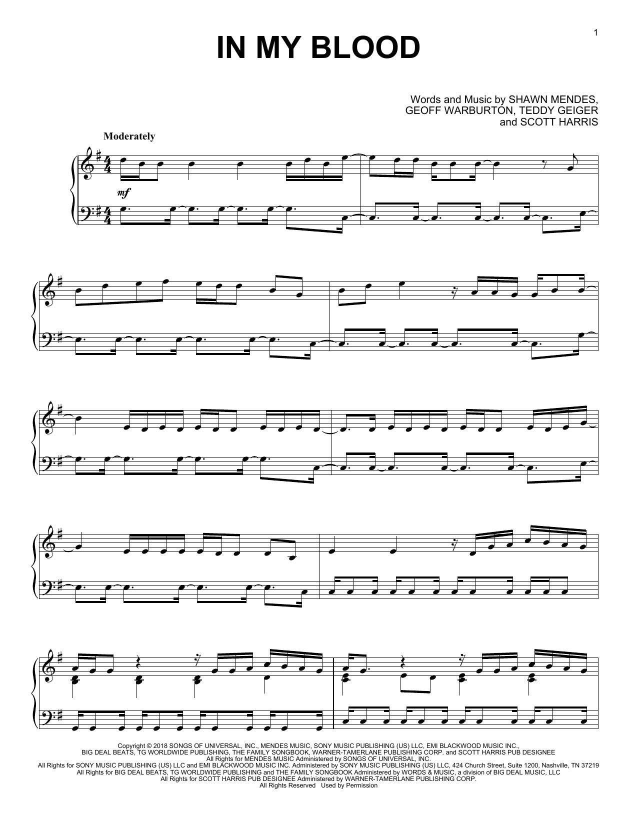 Vitamin String Quartet In My Blood (from the Netflix series Bridgerton) Sheet Music Notes & Chords for Piano Solo - Download or Print PDF