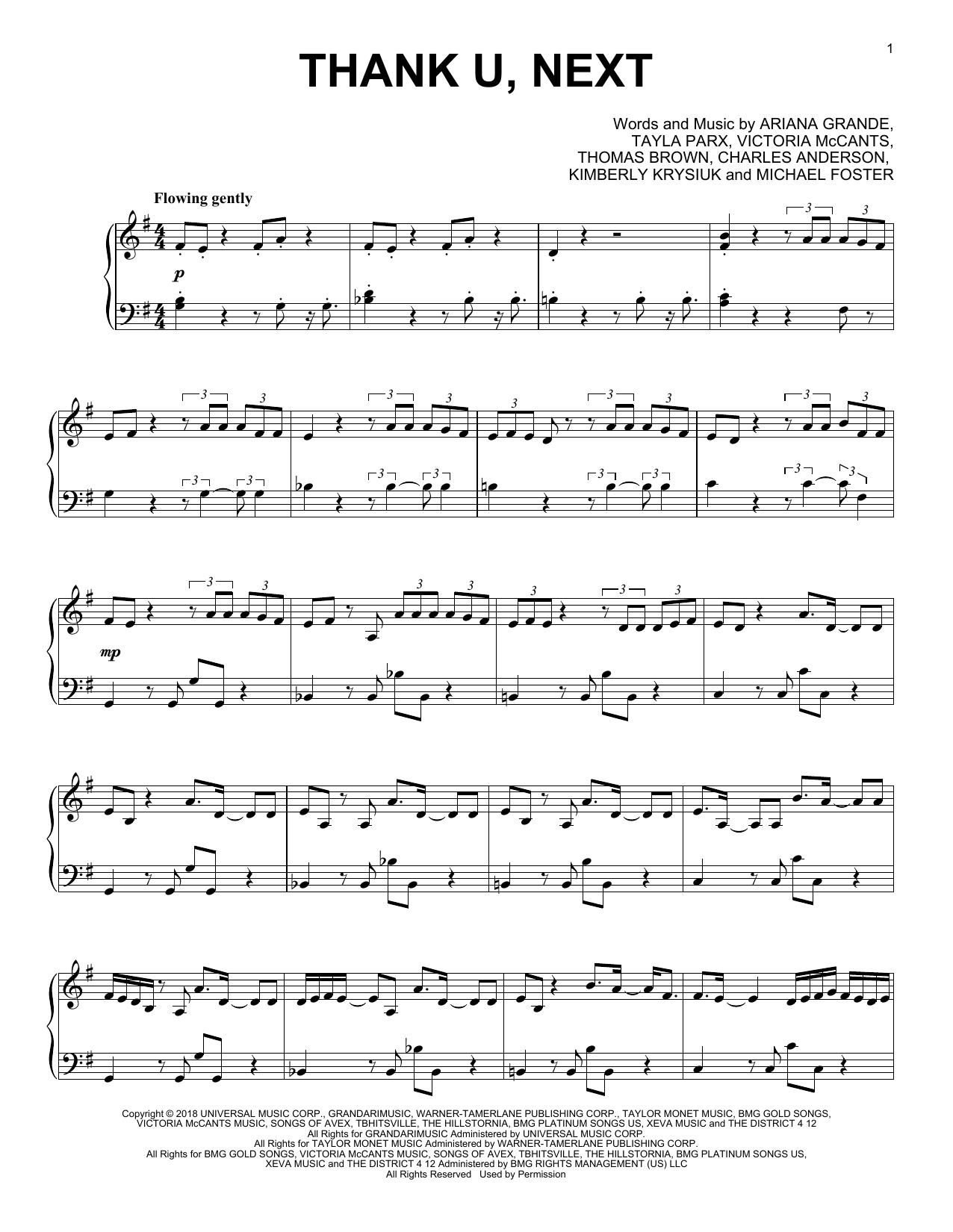 Vitamin String Quartet thank u, next (from the Netflix series Bridgerton) Sheet Music Notes & Chords for Piano Solo - Download or Print PDF