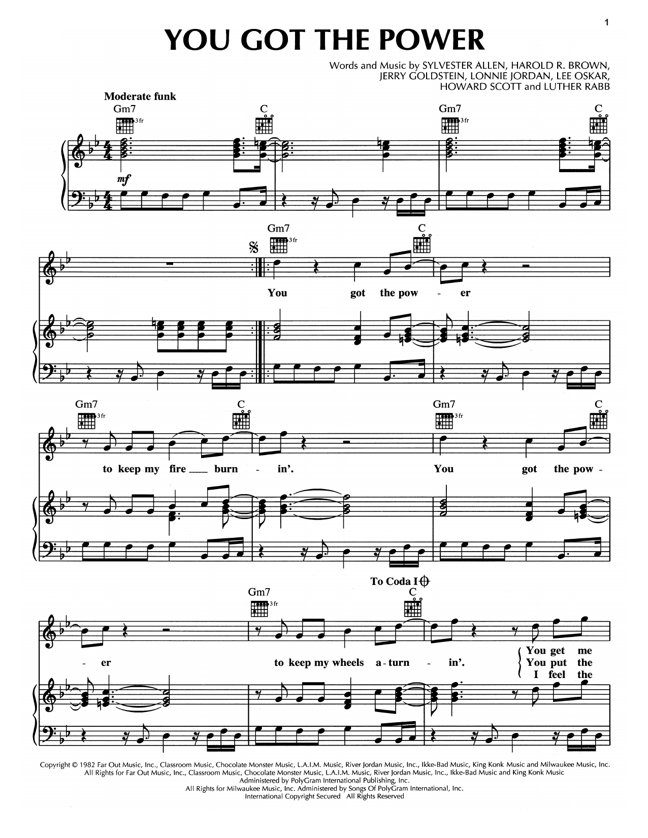 War You Got The Power Sheet Music Notes & Chords for Piano, Vocal & Guitar (Right-Hand Melody) - Download or Print PDF