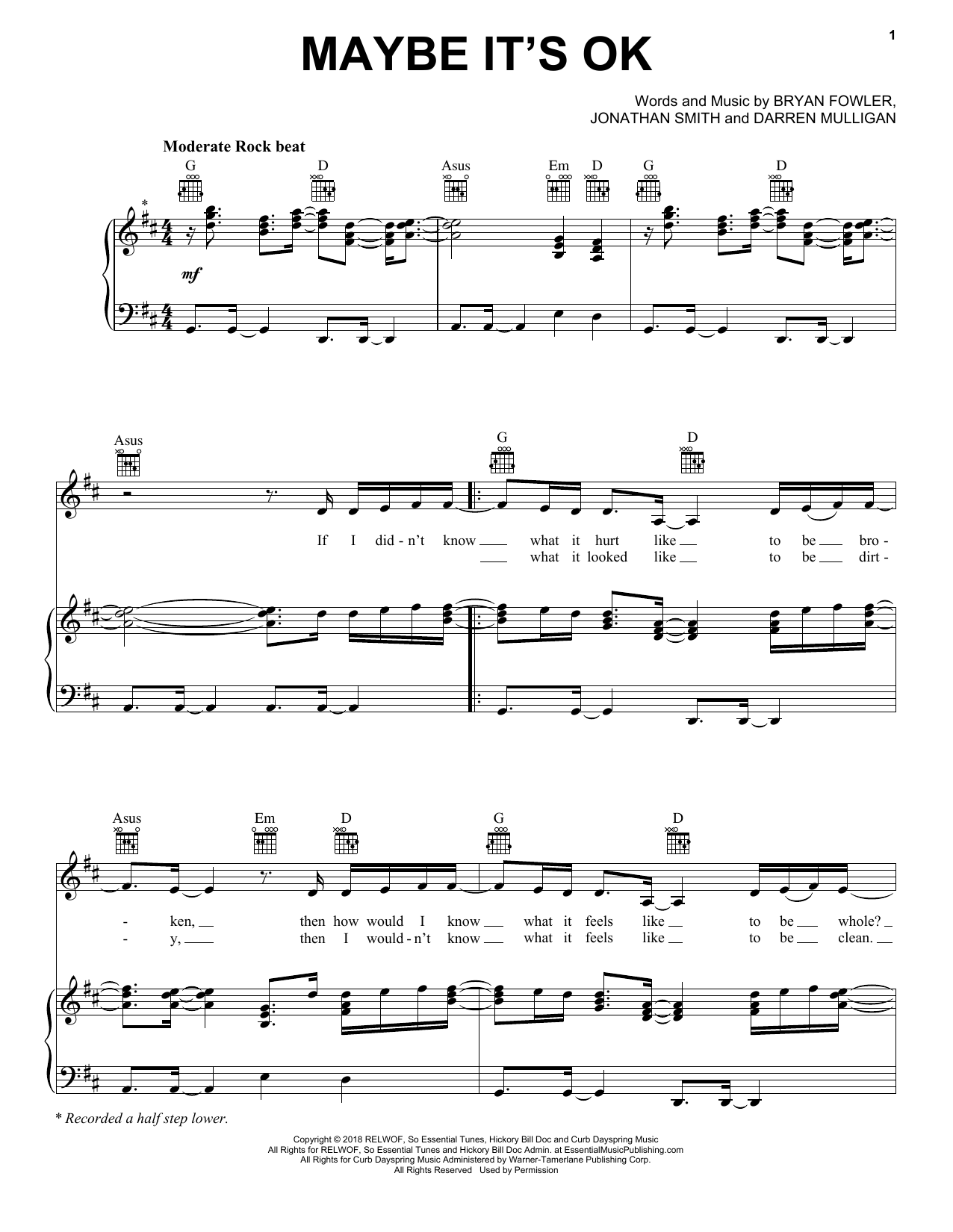 We Are Messengers Maybe It's OK Sheet Music Notes & Chords for Piano, Vocal & Guitar (Right-Hand Melody) - Download or Print PDF We Are Messengers Maybe It's OK Sheet Music Notes & Chords for Piano, Vocal & Guitar (Right-Hand Melody) - Download or Print PDF