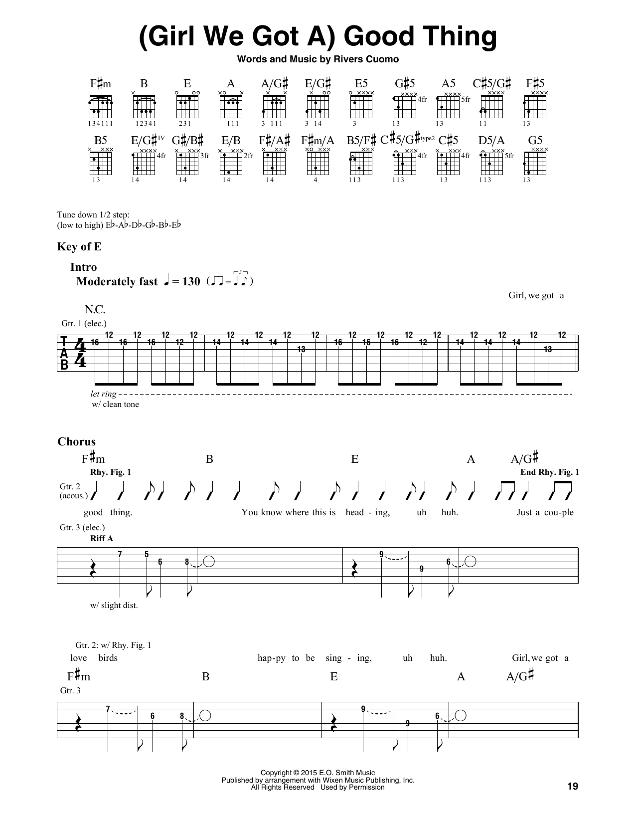 Weezer (Girl We Got A) Good Thing Sheet Music Notes & Chords for Guitar Lead Sheet - Download or Print PDF
