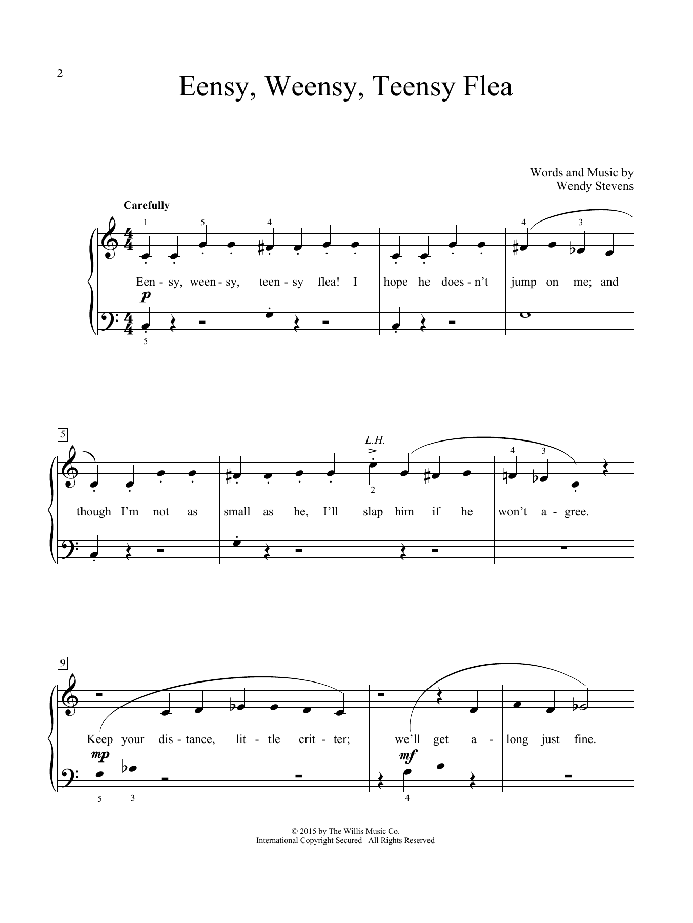 Wendy Stevens Eensy, Weensy, Teensy Flea Sheet Music Notes & Chords for Educational Piano - Download or Print PDF