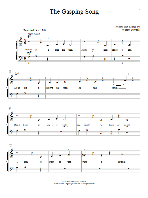 Wendy Stevens The Gasping Song Sheet Music Notes & Chords for Educational Piano - Download or Print PDF