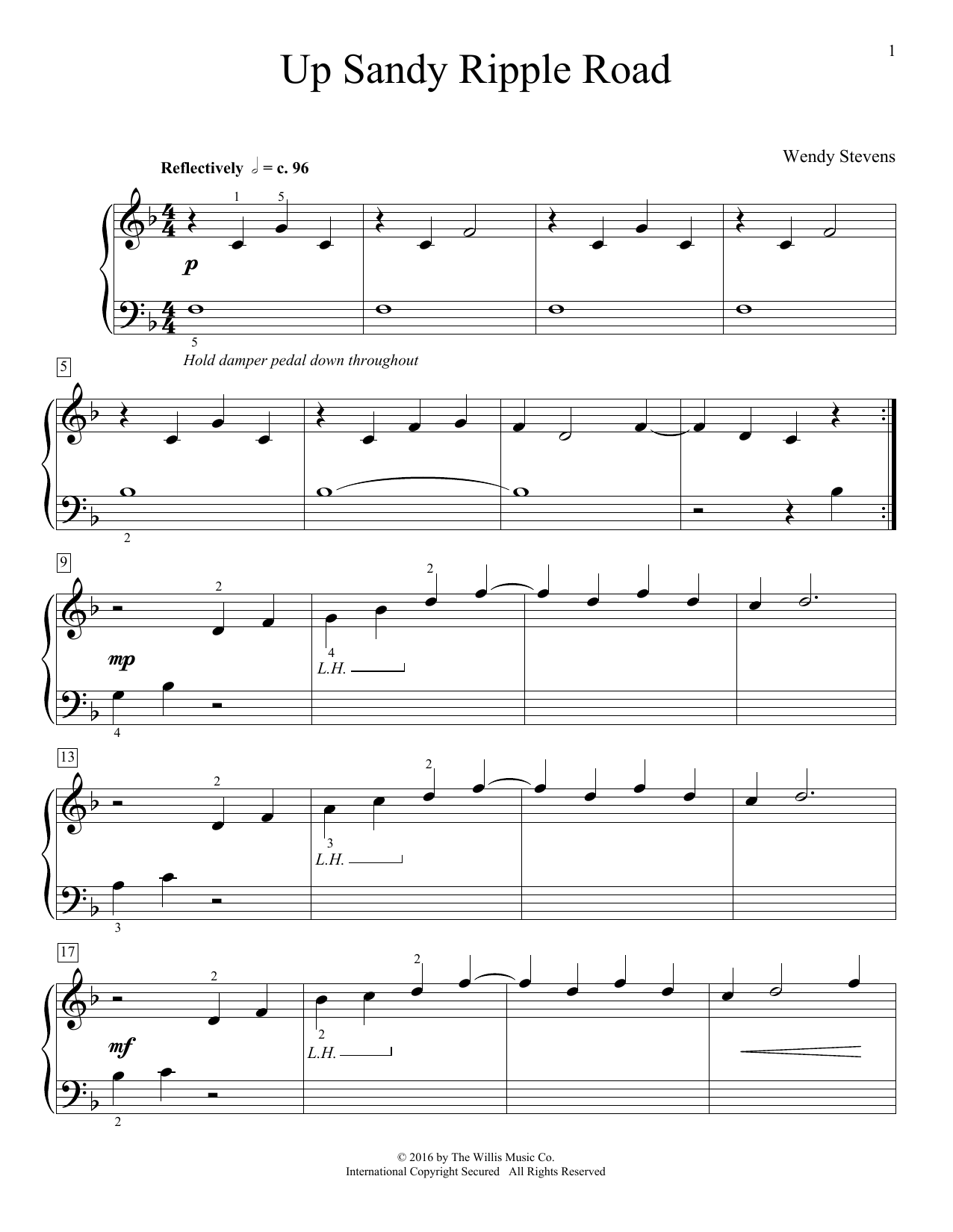 Wendy Stevens Up Sandy Ripple Road Sheet Music Notes & Chords for Educational Piano - Download or Print PDF